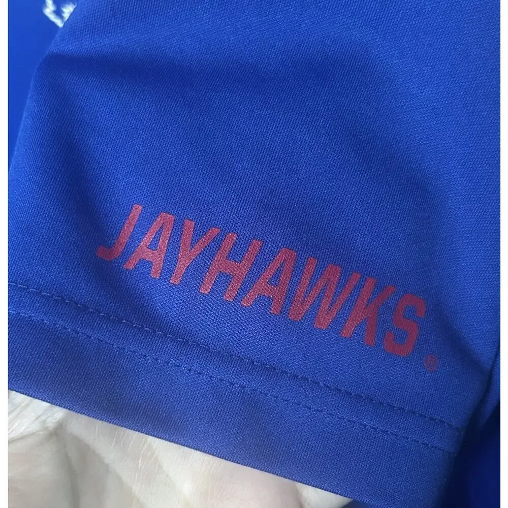 University of Kansas Jayhawks Logo T-Shirt‎ Men’s XL Blue Performance Polyester